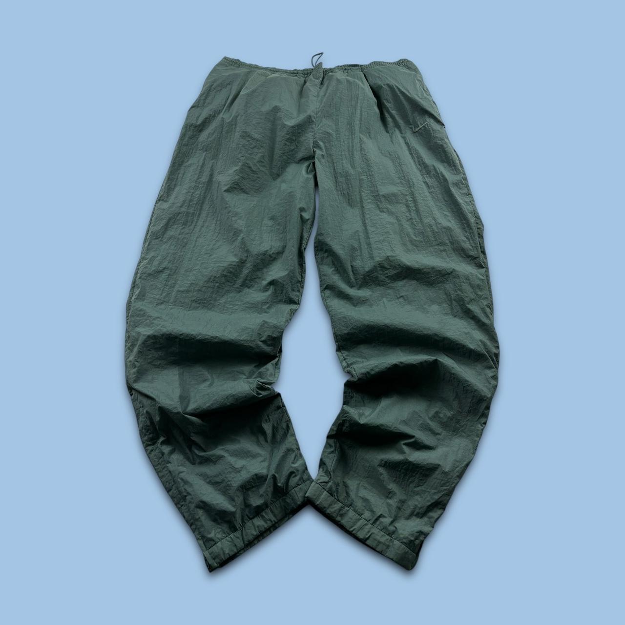 VINTAGE 90s NIKE BAGGY TRACKSUIT BOTTOMS GREEN