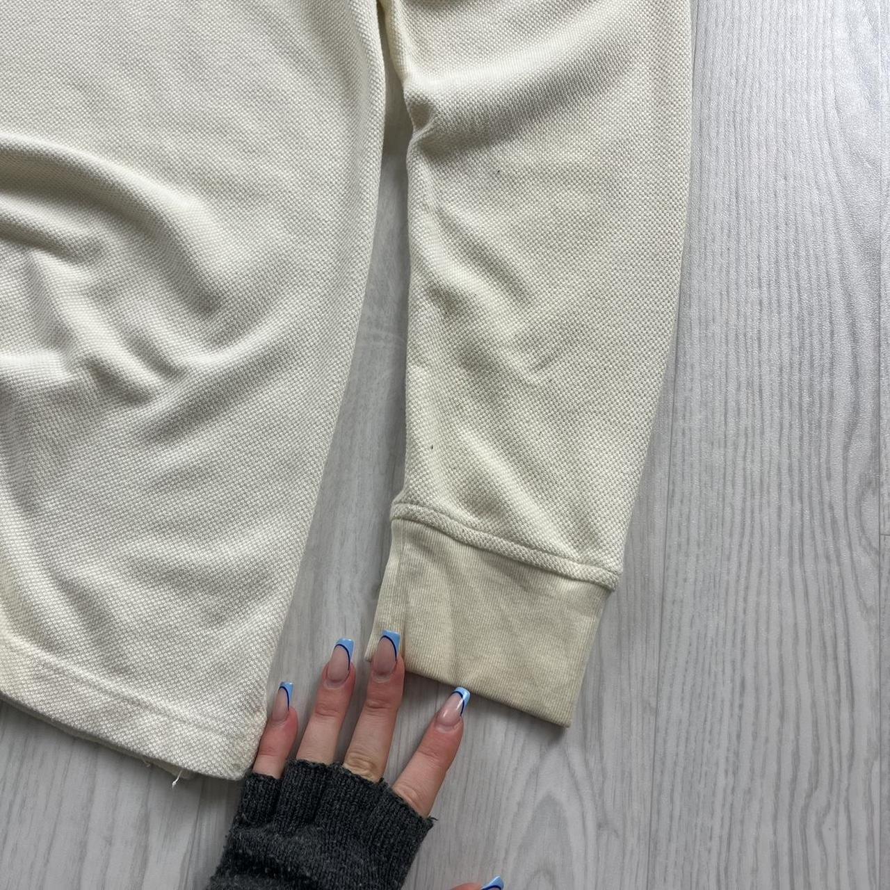 VINTAGE Y2K TOMMY HILFIGER KNITTED POLO JUMPER CREAM