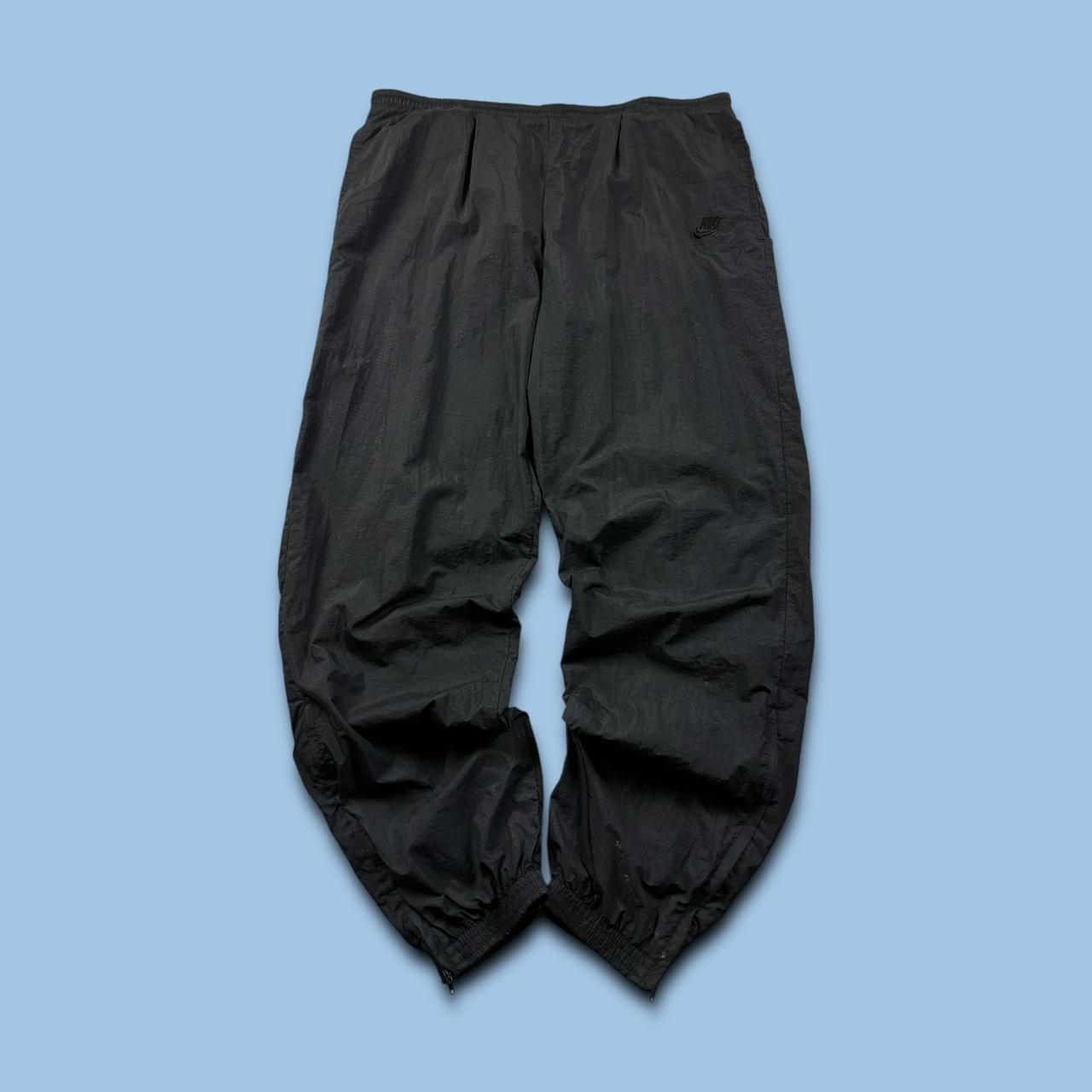 VINTAGE 90s NIKE BAGGY TRACKSUIT BOTTOMS BLACK