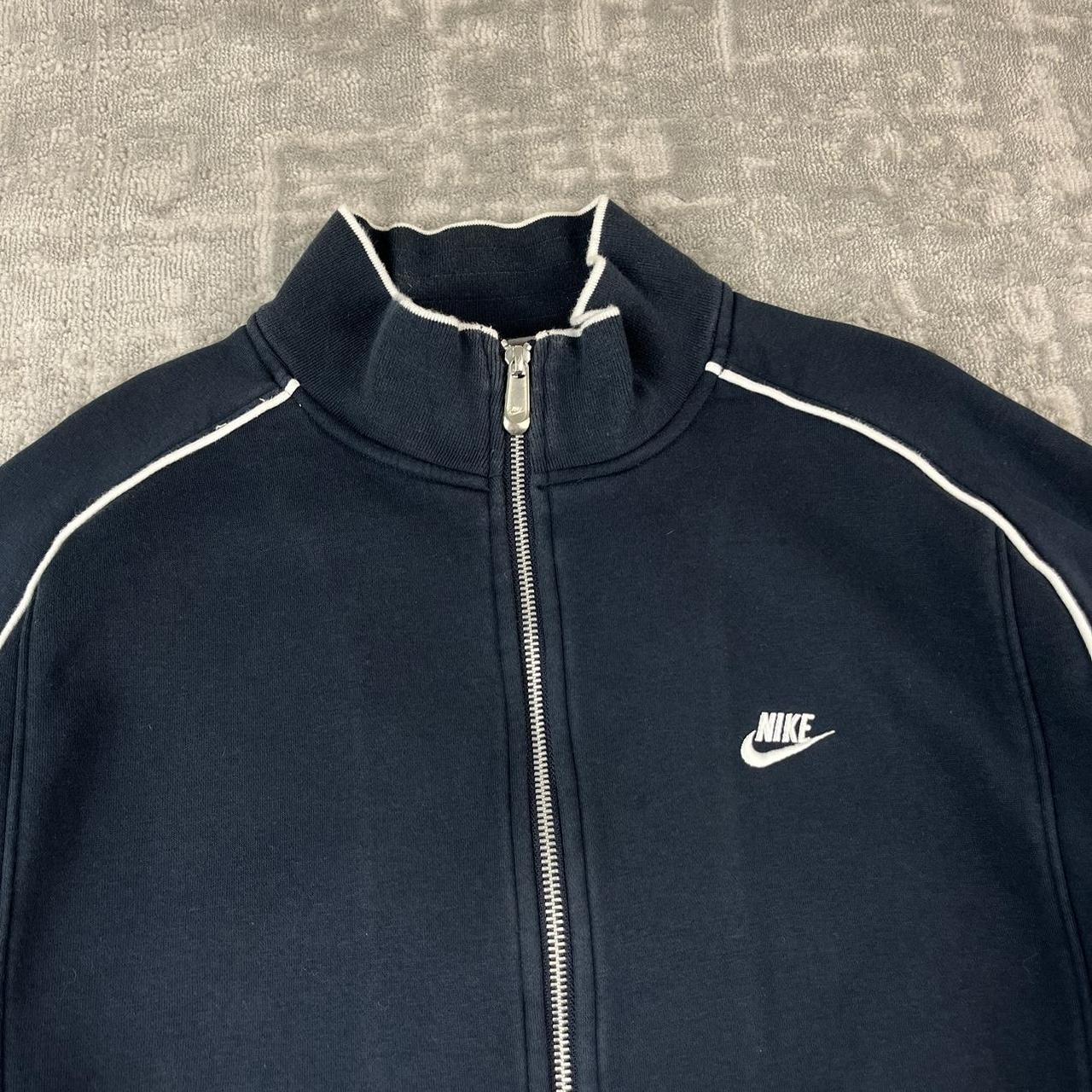 VINTAGE Y2K NIKE ZIP UP SWEATSHIRT SPORTY TOP NAVY