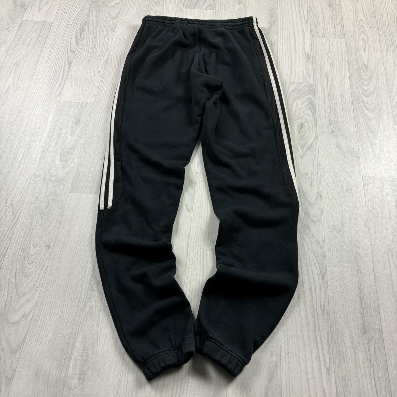 ADIDAS CUFFED COTTON SWEATPANTS BLACK