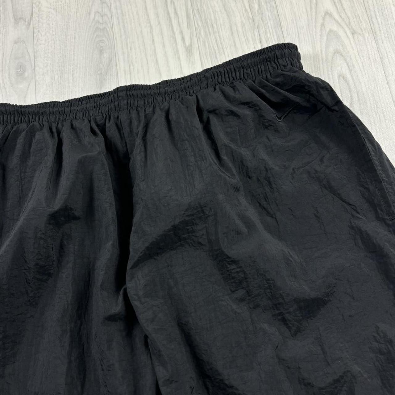 VINTAGE 90s NIKE POPPER BAGGY TRACKSUIT BOTTOMS BLACK
