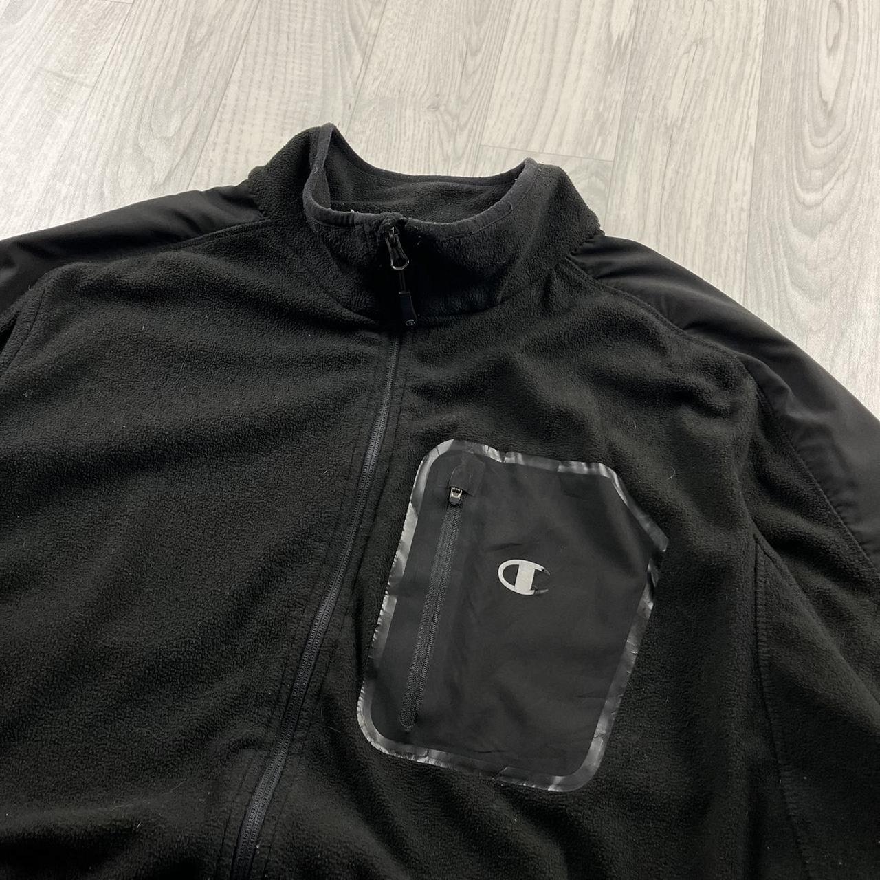 VINTAGE Y2K CHAMPION ZIP UP FLEECE BLACK