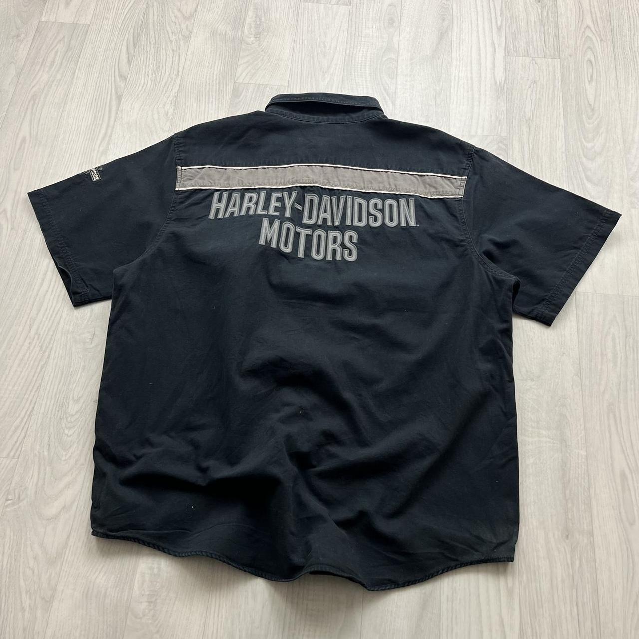 VINTAGE Y2K HARLEY DAVIDSON SHORT SLEEVE SHIRT BLACK