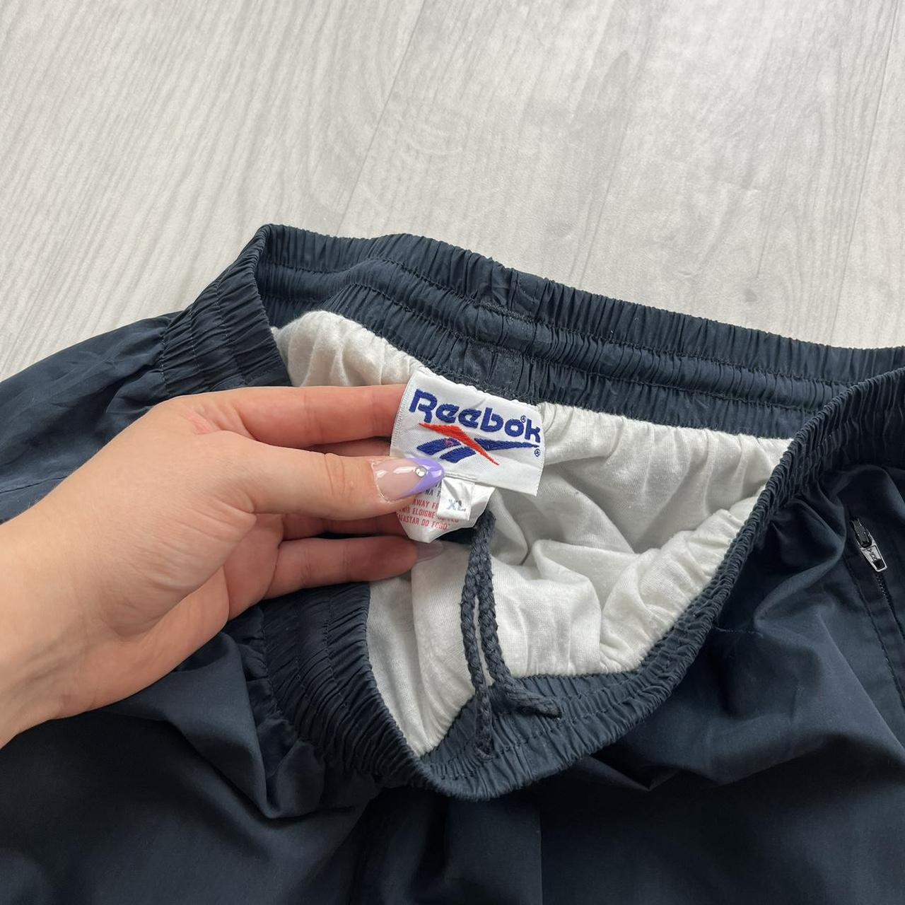 VINTAGE Y2K REEBOK BAGGY TRACKSUIT BOTTOMS NAVY