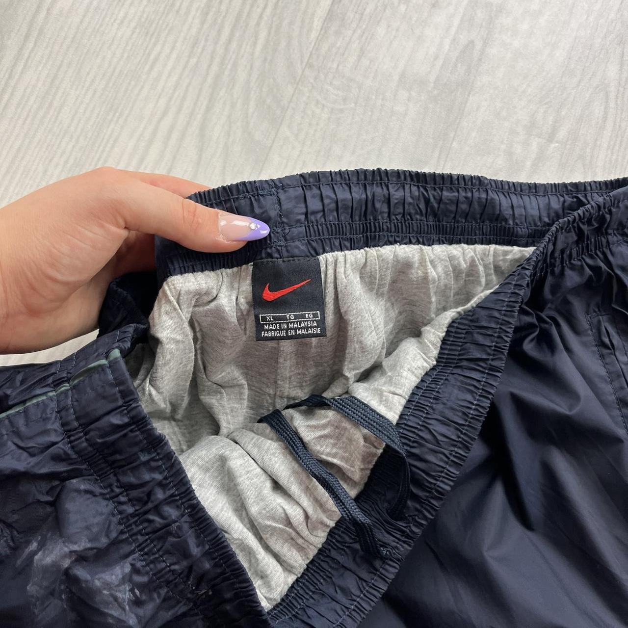 VINTAGE 90s NIKE BAGGY TRACKSUIT BOTTOMS NAVY