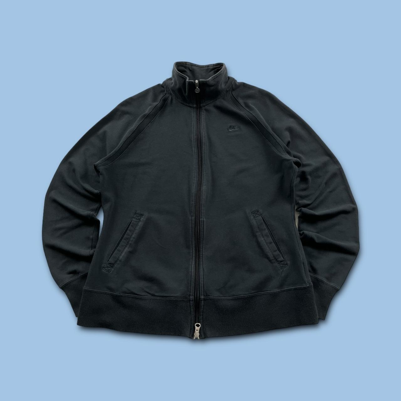 VINTAGE Y2K NIKE ZIP UP SWEATSHIRT BLACK (L)