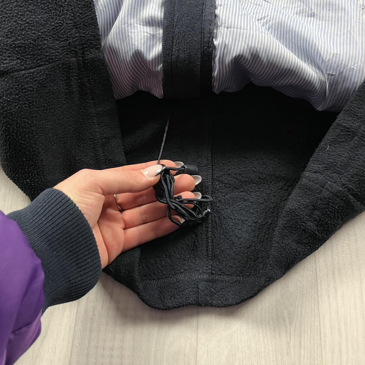 VINTAGE Y2K TOMMY HILFIGER ZIP FLEECE HOODIE BLACK