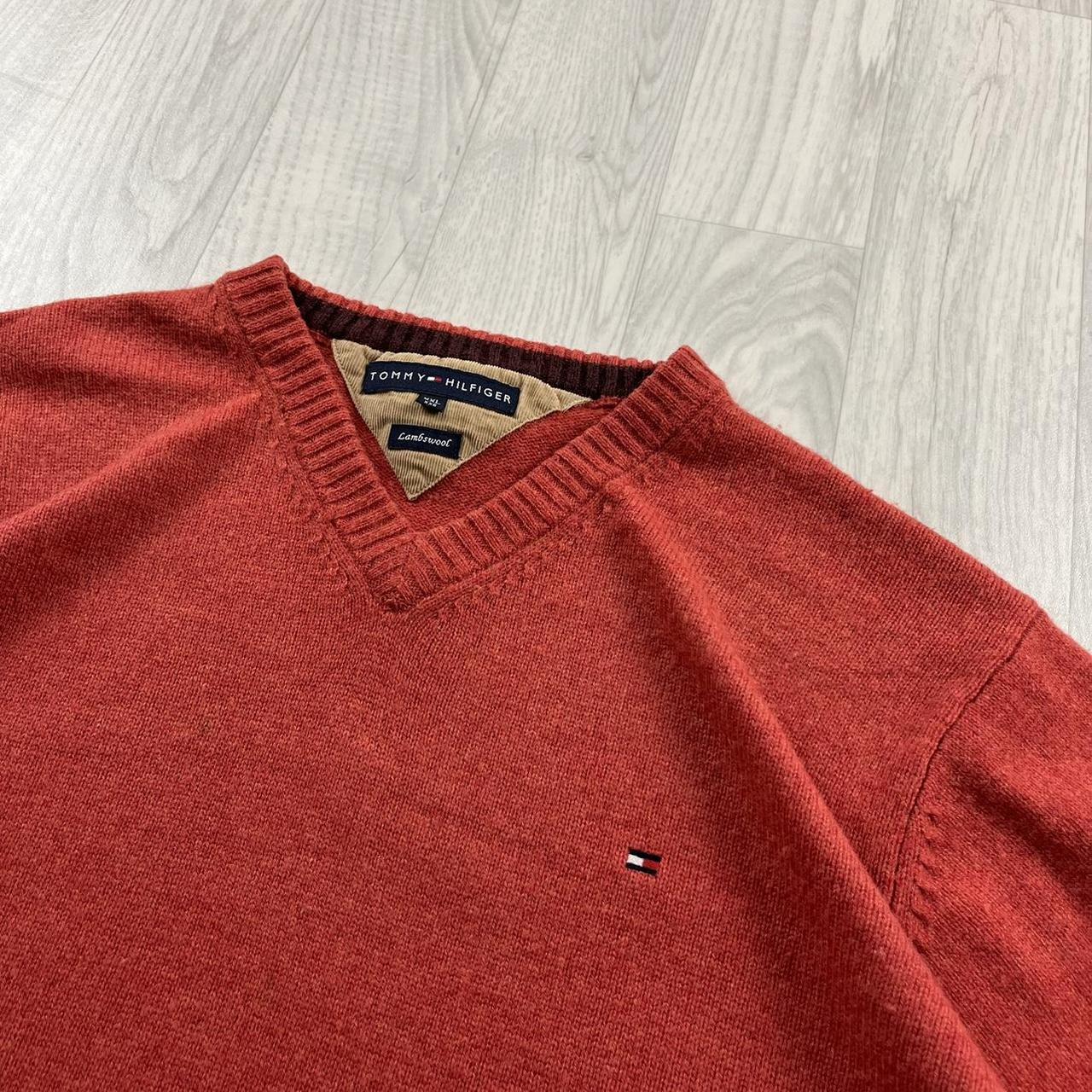 VINTAGE Y2K TOMMY HILFIGER CHUNKY KNITTED JUMPER RED