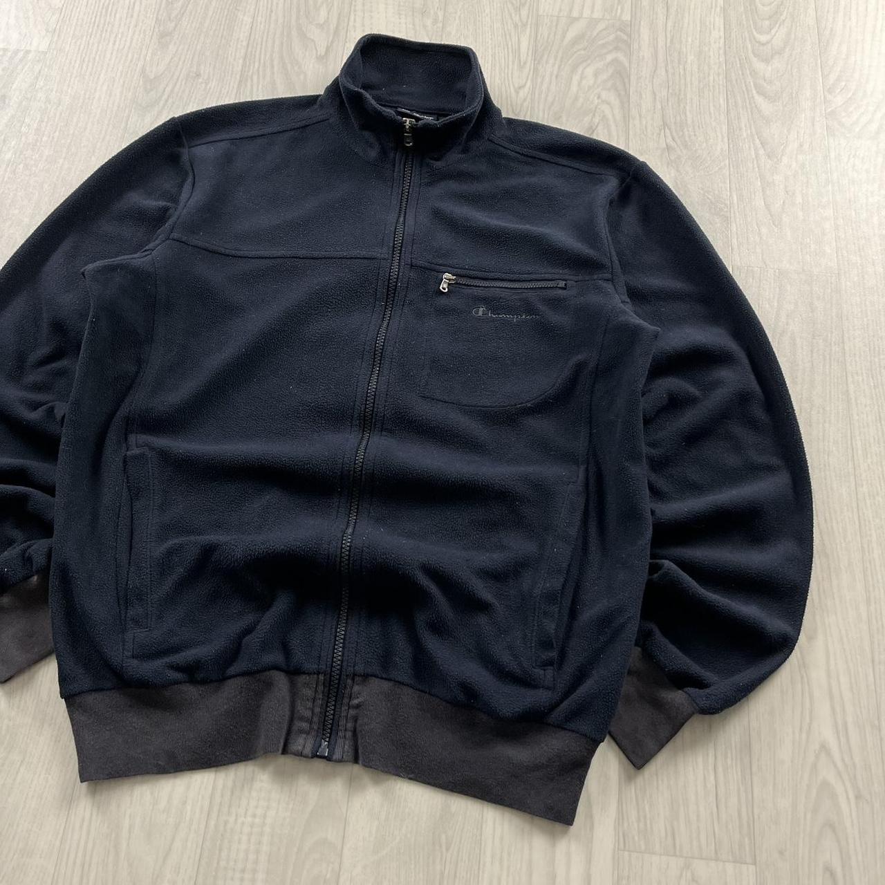 VINTAGE Y2K CHAMPION ZIP UP UTILITY FLEECE NAVY