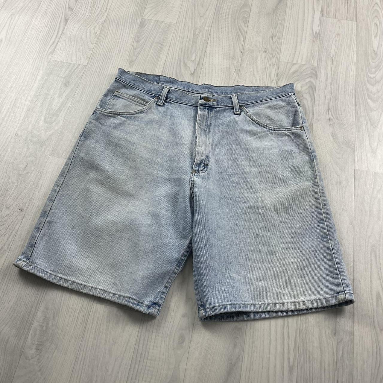 VINTAGE WRANGLER BAGGY LOOSE SKATER JORTS LIGHT BLUE (36w)