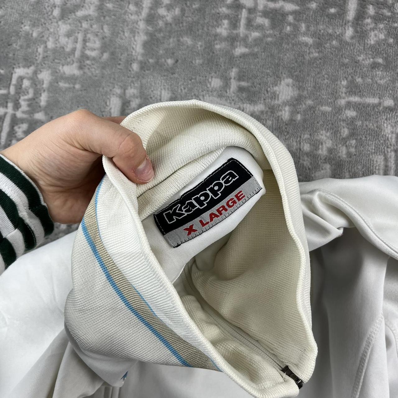 VINTAGE Y2K KAPPA ITALY SPORTY TRACKSUIT JACKET WHITE / LIGHT BLUE