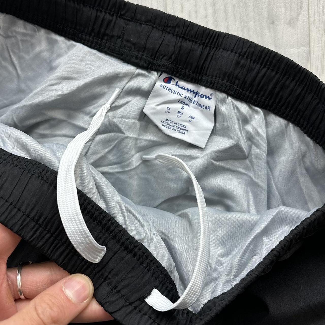 VINTAGE Y2K CHAMPION STRAIGHT LEG BAGGY TRACKSUIT BOTTOMS BLACK