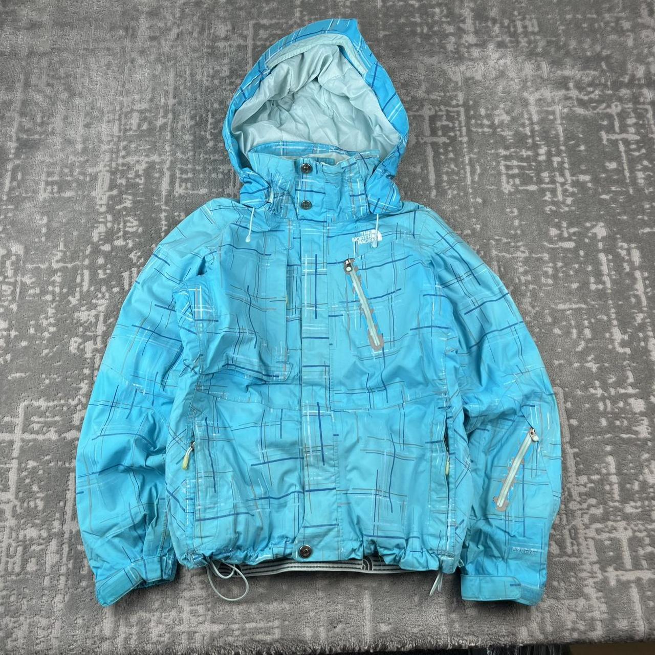 VINTAGE Y2K THE NORTH FACE RECCO CHECKERED SKI JACKET BLUE