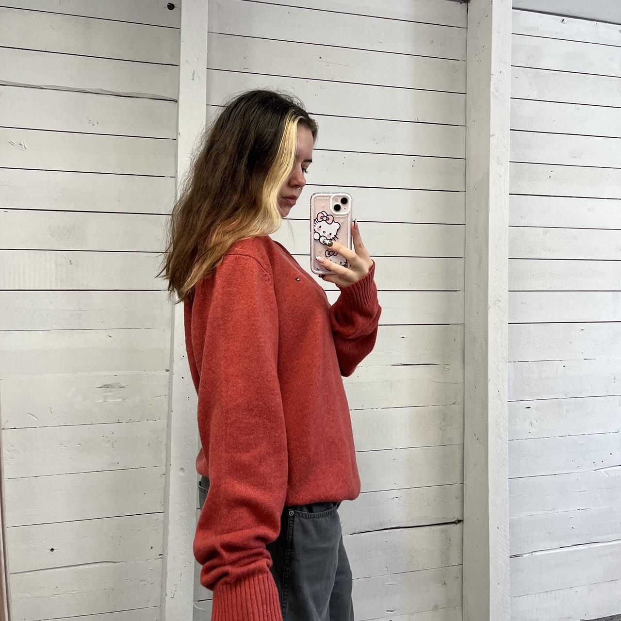 VINTAGE Y2K TOMMY HILFIGER CHUNKY KNITTED JUMPER RED