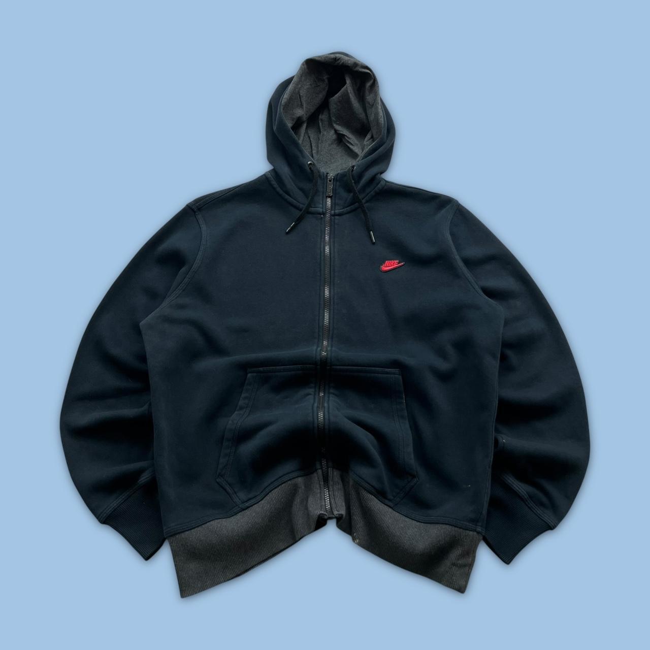 VINTAGE Y2K NIKE ZIP HOODIE BLACK
