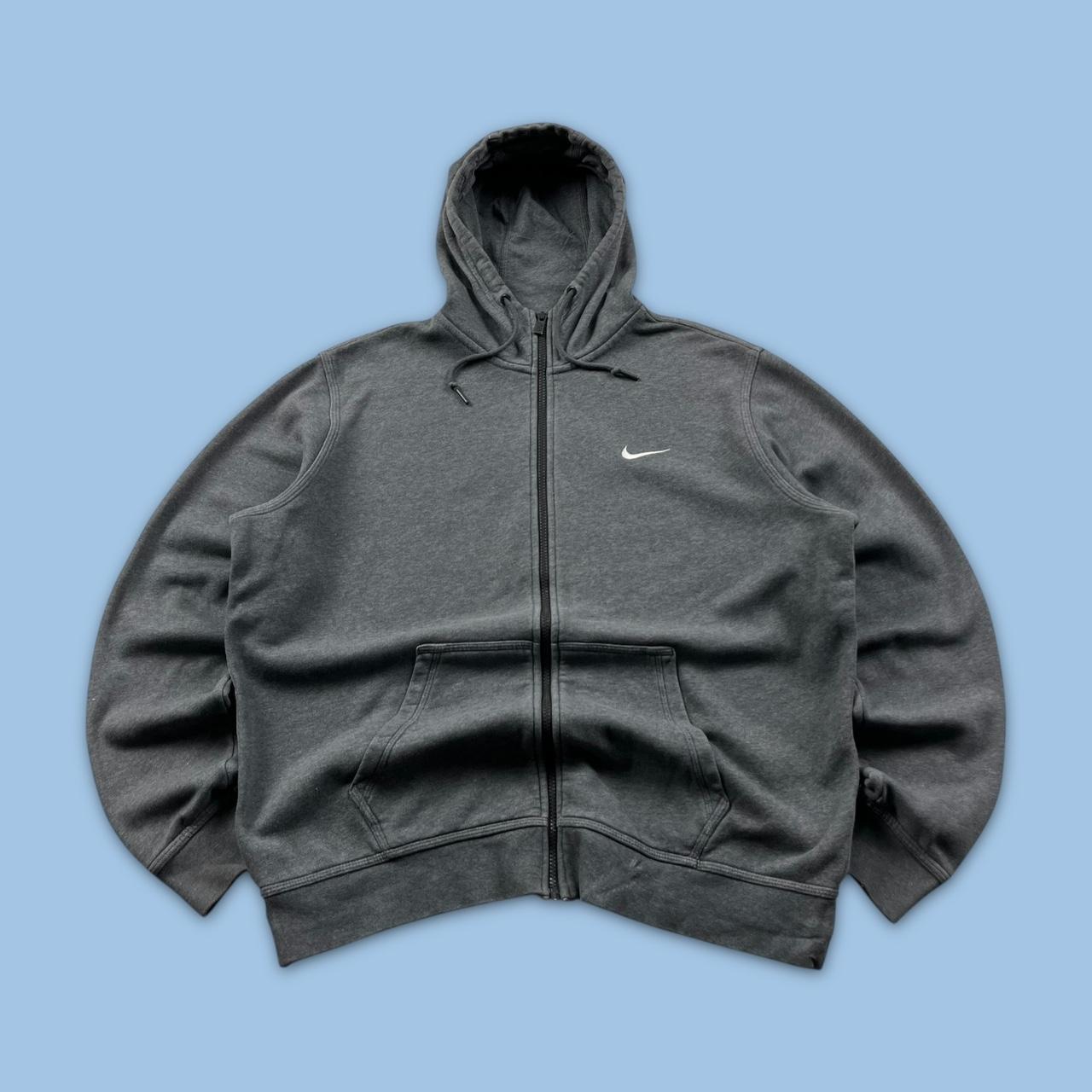 VINTAGE Y2K NIKE ZIP HOODIE GREY