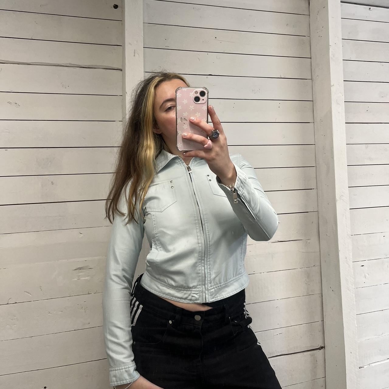 VINTAGE Y2K COLINS UTILITY JACKET BABY BLUE (XXS)