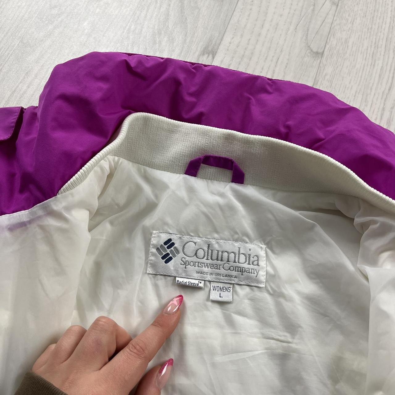 VINTAGE 00s COLUMBIA LIGHTWEIGHT BOMBER JACKET WHITE PINK
