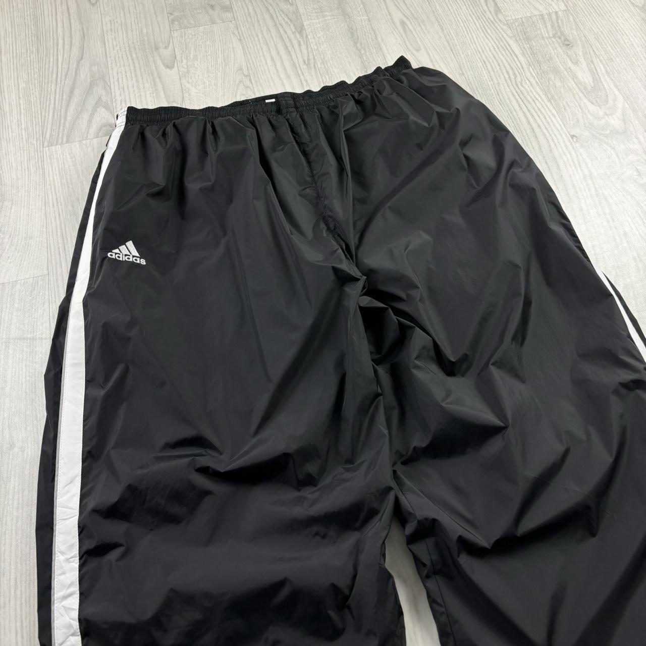 VINTAGE Y2K ADIDAS TEAM SUPER BAGGY TRACKSUIT BOTTOMS BLACK