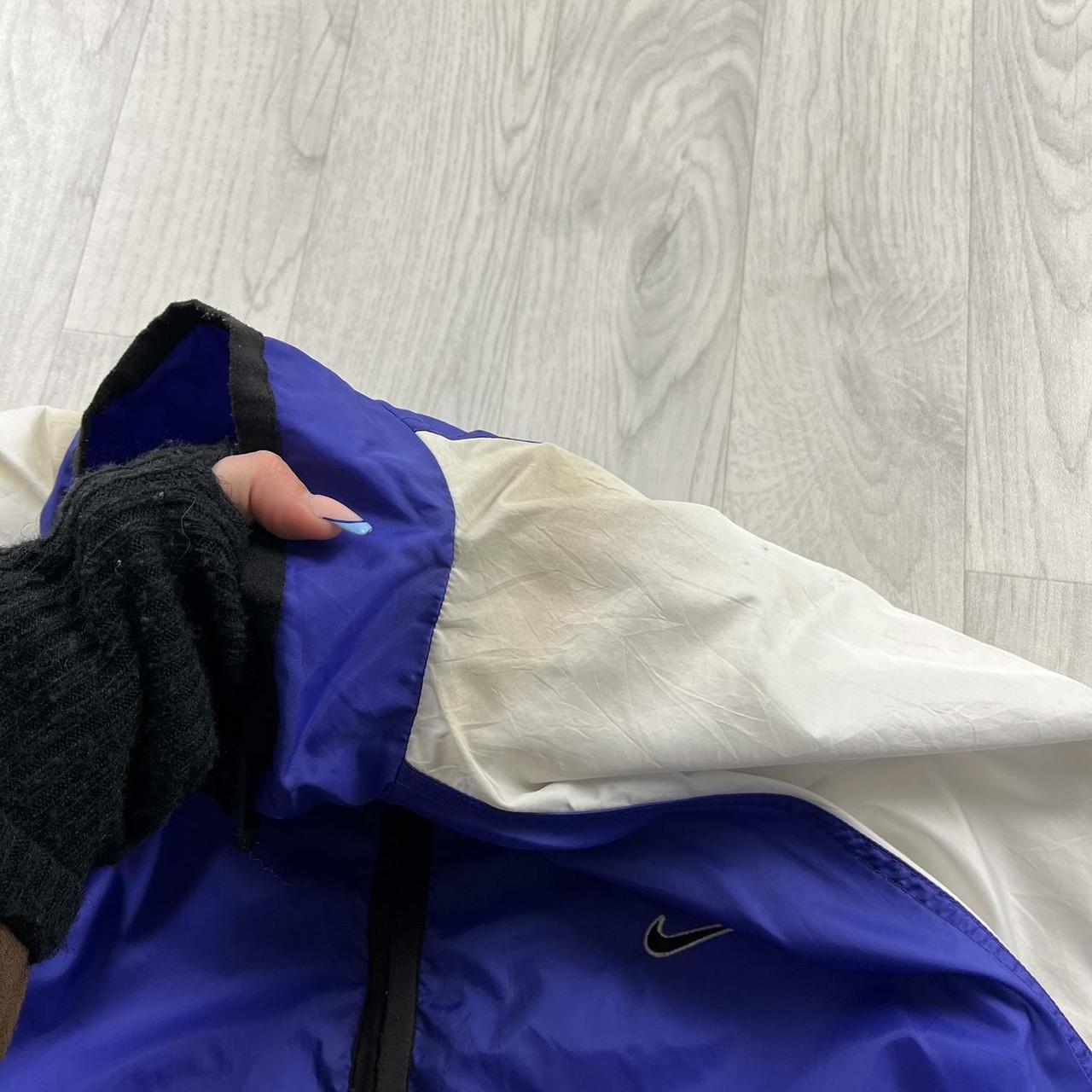 VINTAGE NIKE LIGHTWEIGHT WIND BREAKER JACKET PURPLE WHITE