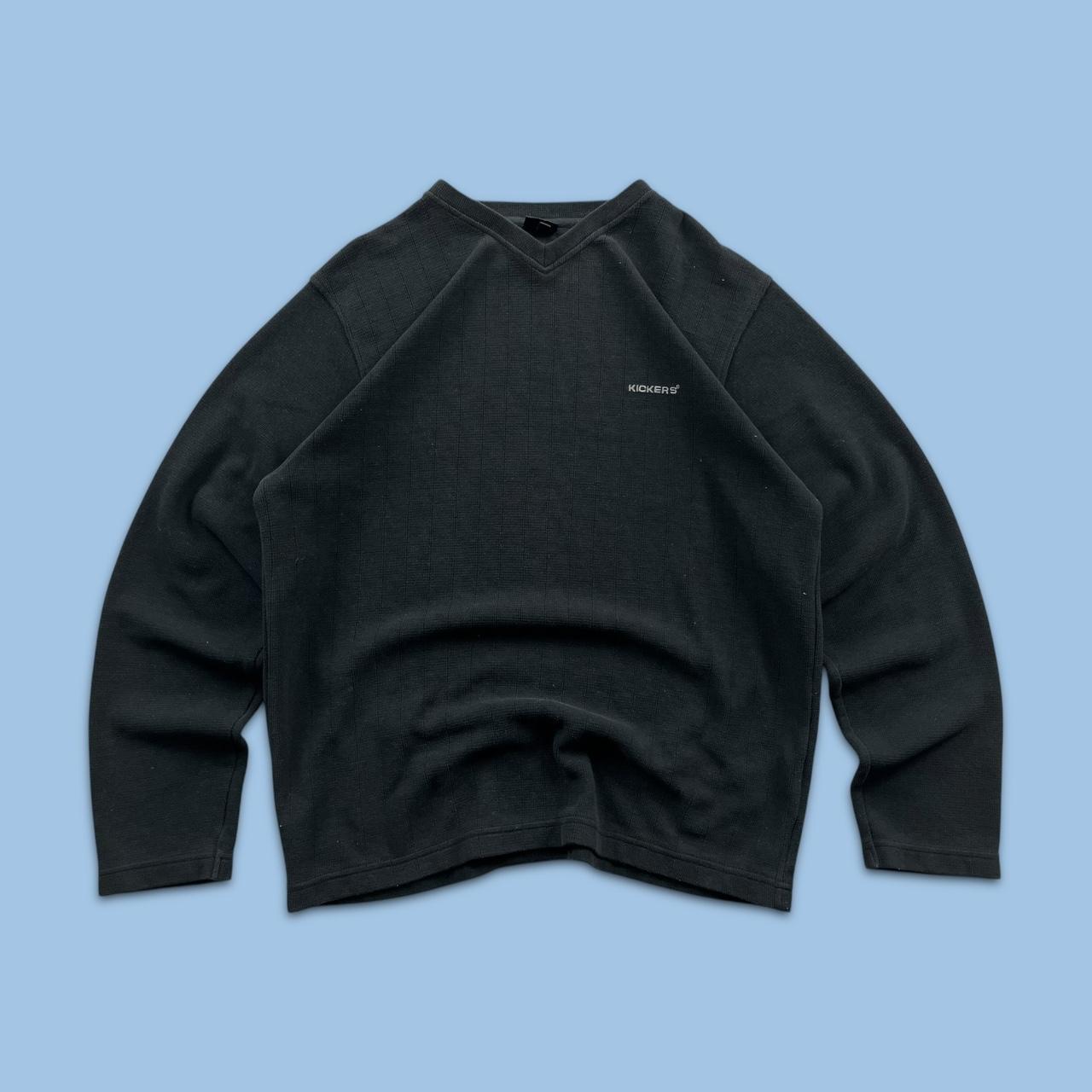 VINTAGE Y2K KICKERS KNITTED JUMPER BLACK