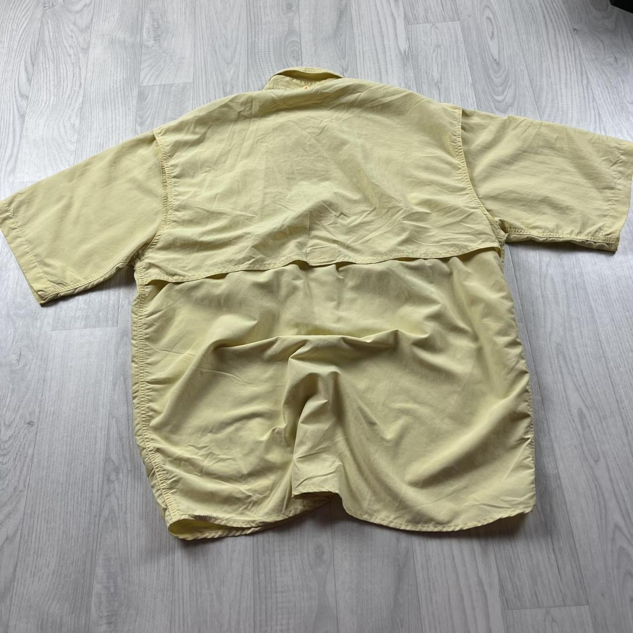 VINTAGE Y2K CARGO UTILITY SHORT SLEEVE SHIRT YELLOW