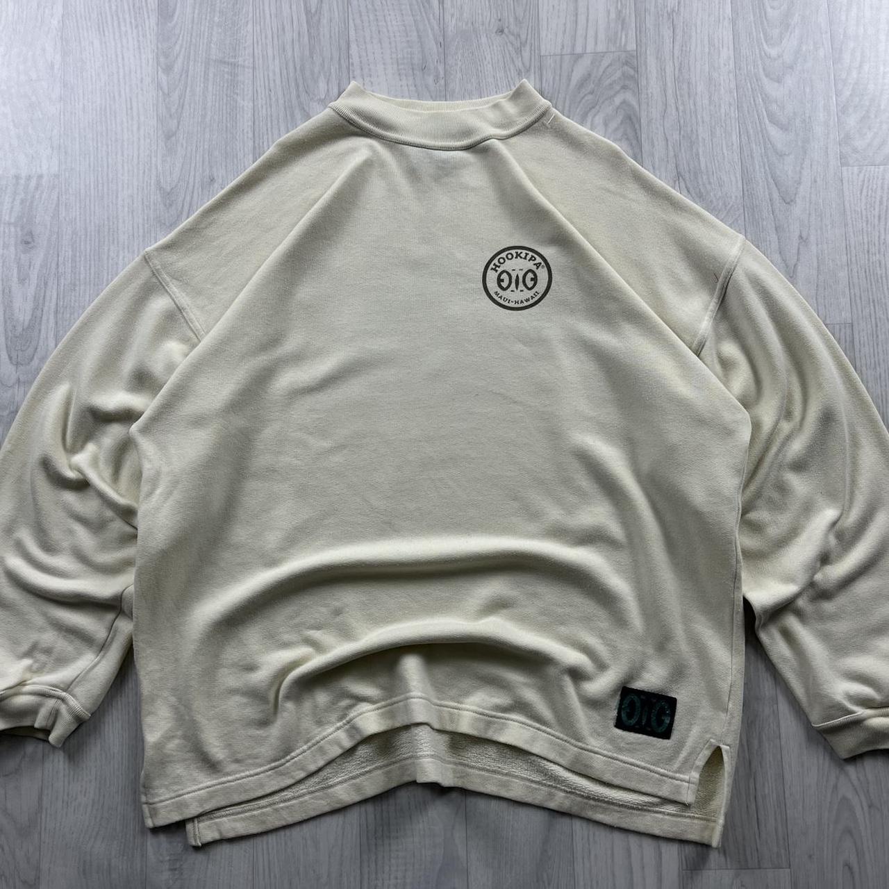 VINTAGE Y2K HAWAII GRAPHIC SWEATSHIRT CREAM
