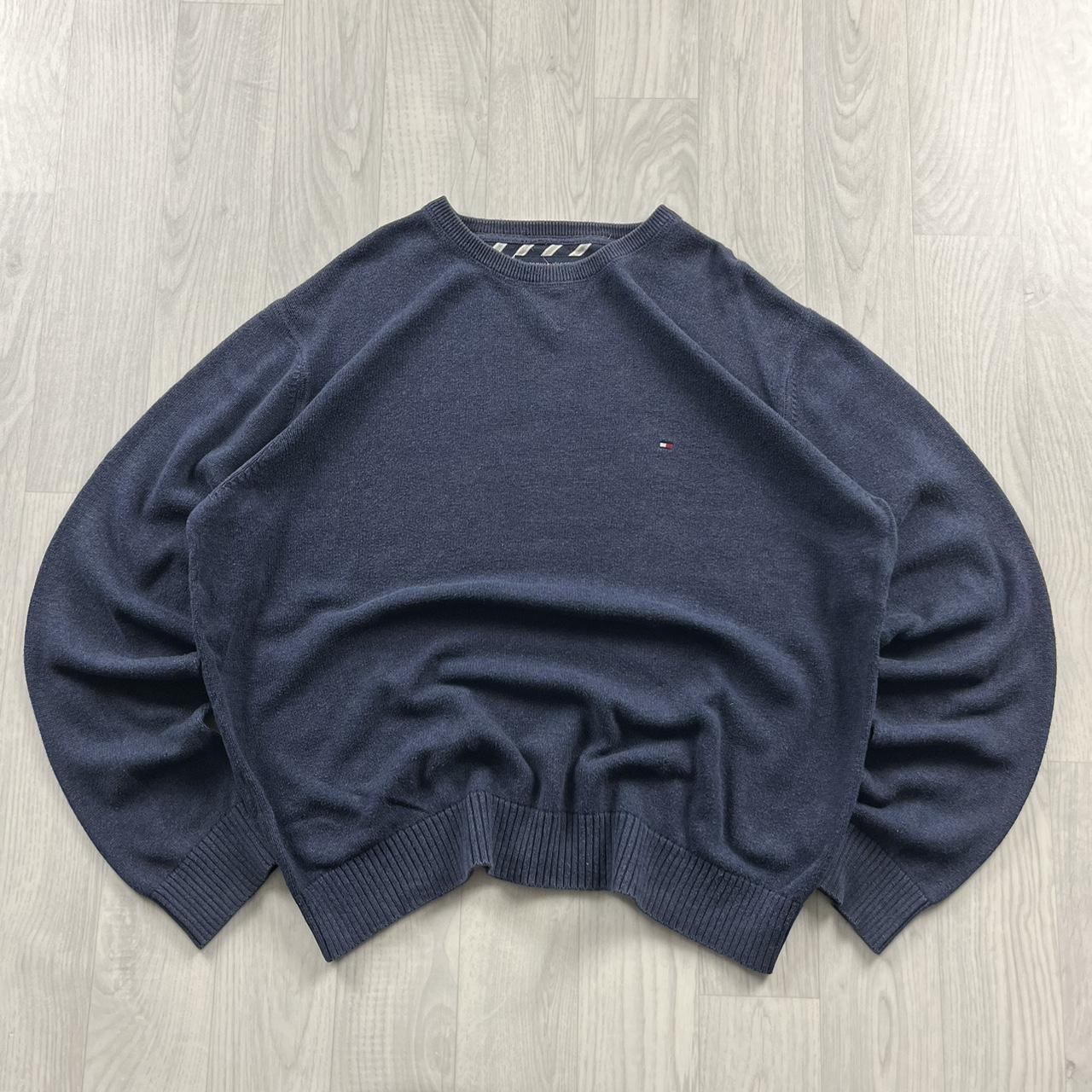 VINTAGE Y2K TOMMY HILFIGER KNITTED JUMPER NAVY
