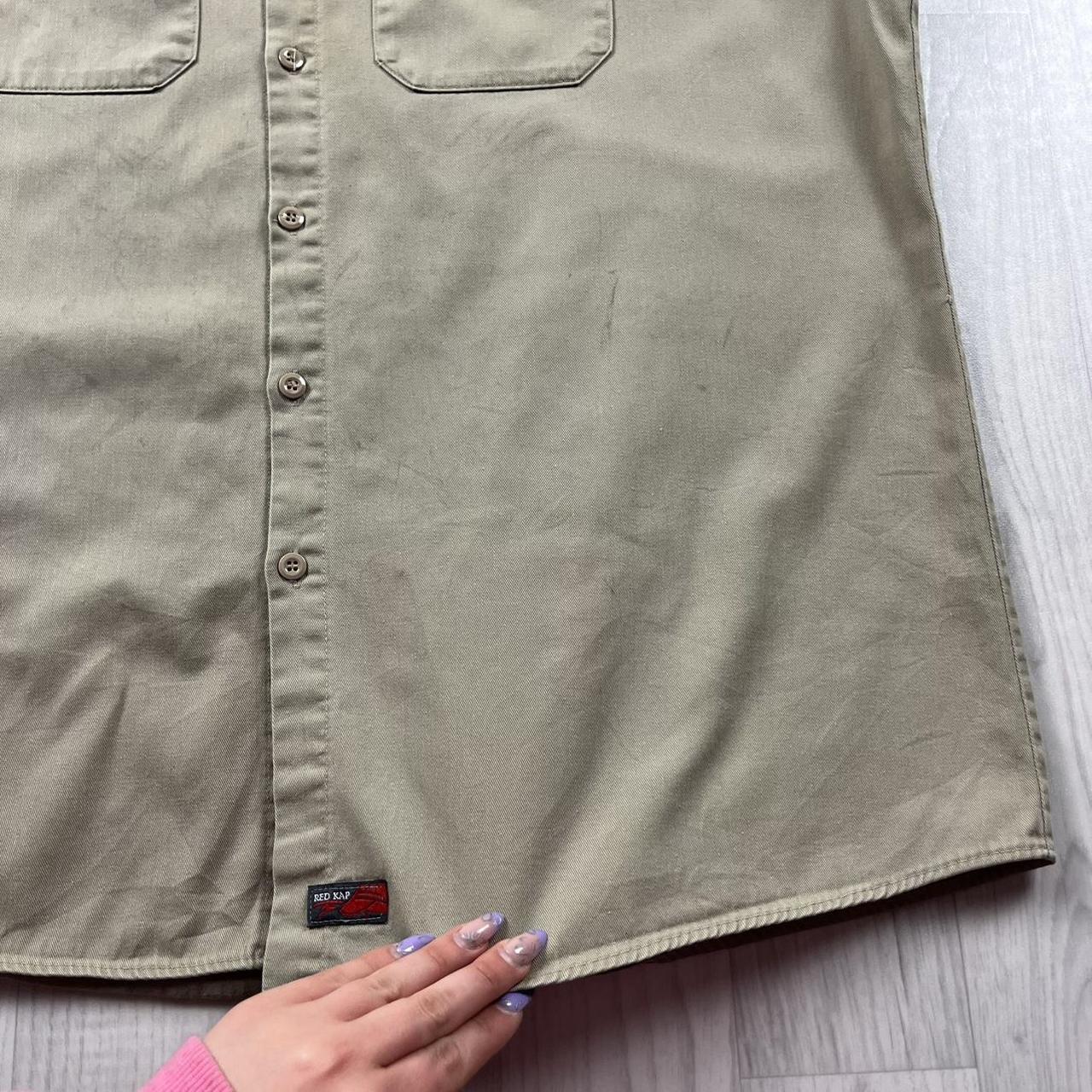 VINTAGE Y2K UTILITY SHORT SLEEVE SHIRT BEIGE