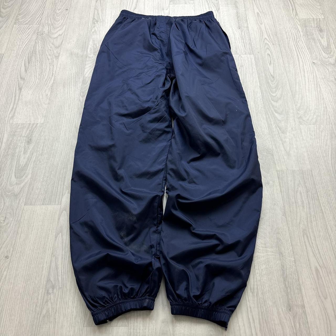 VINTAGE 90s ADIDAS BAGGY TRACKSUIT BOTTOMS NAVY