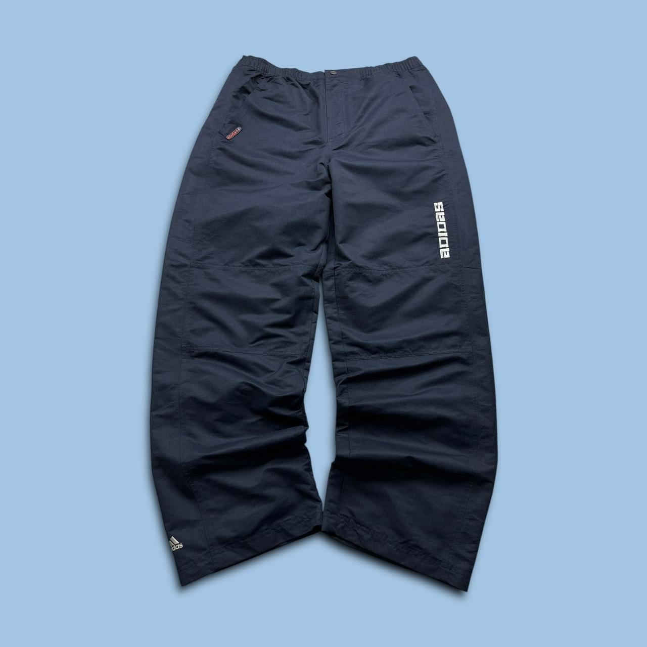 VINTAGE Y2K ADIDAS BAGGY TRACKSUIT BOTTOMS NAVY