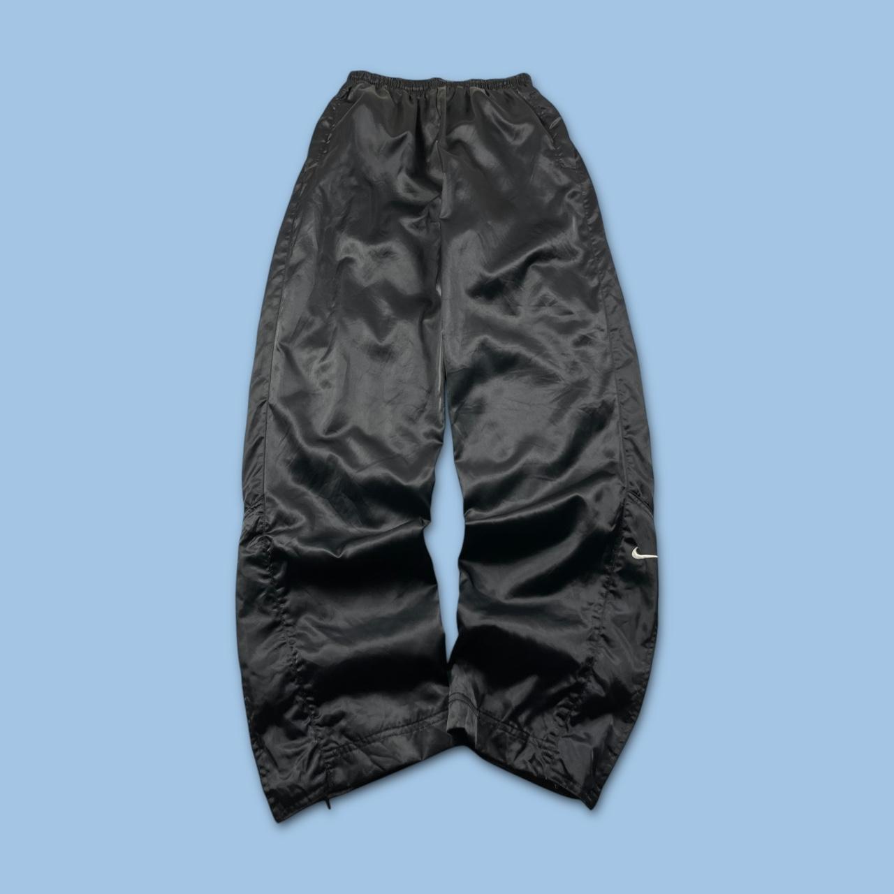 VINTAGE 90s NIKE BAGGY TRACKSUIT BOTTOMS BLACK