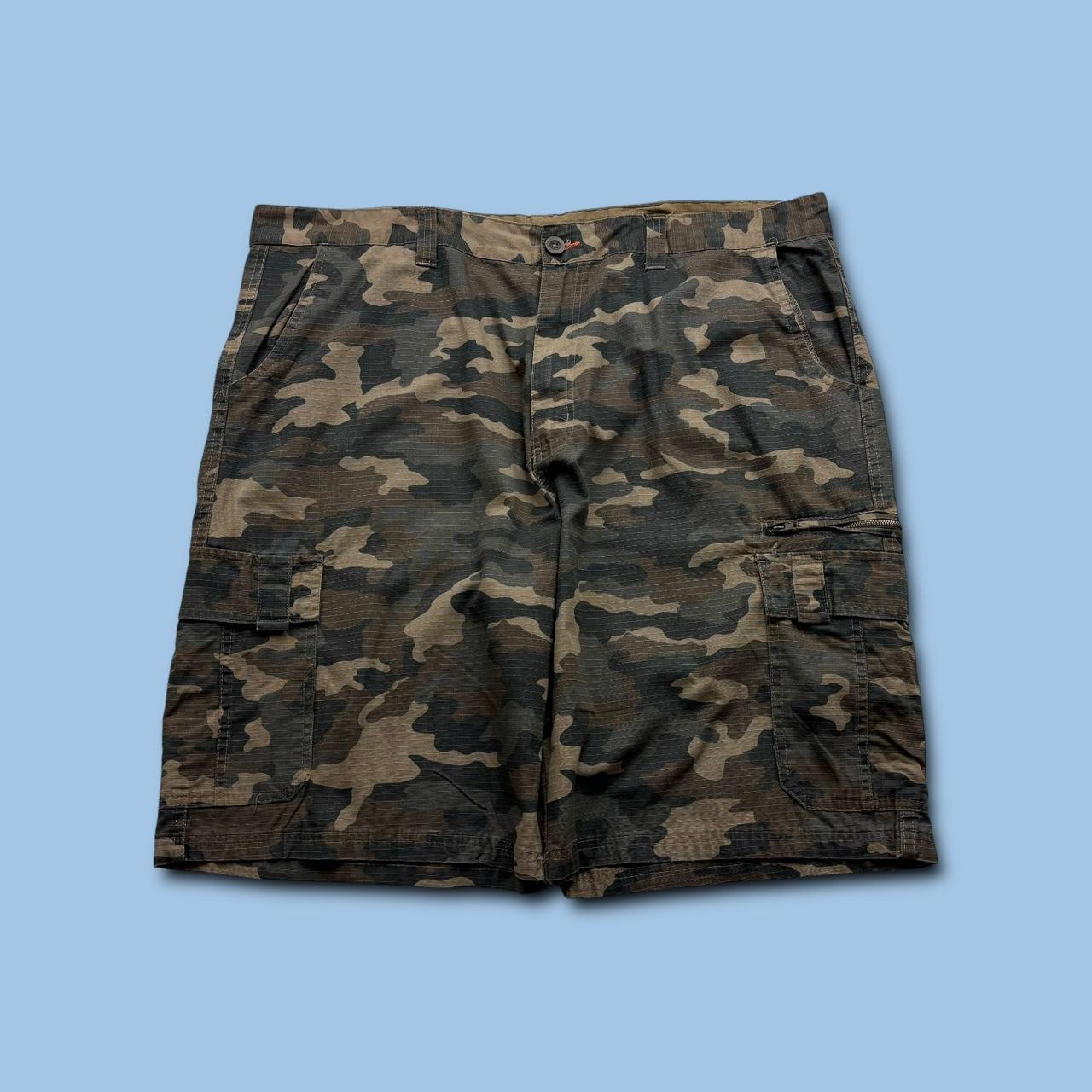 VINTAGE Y2K BURNSIDE BAGGY LOOSE CAMO SHORTS
