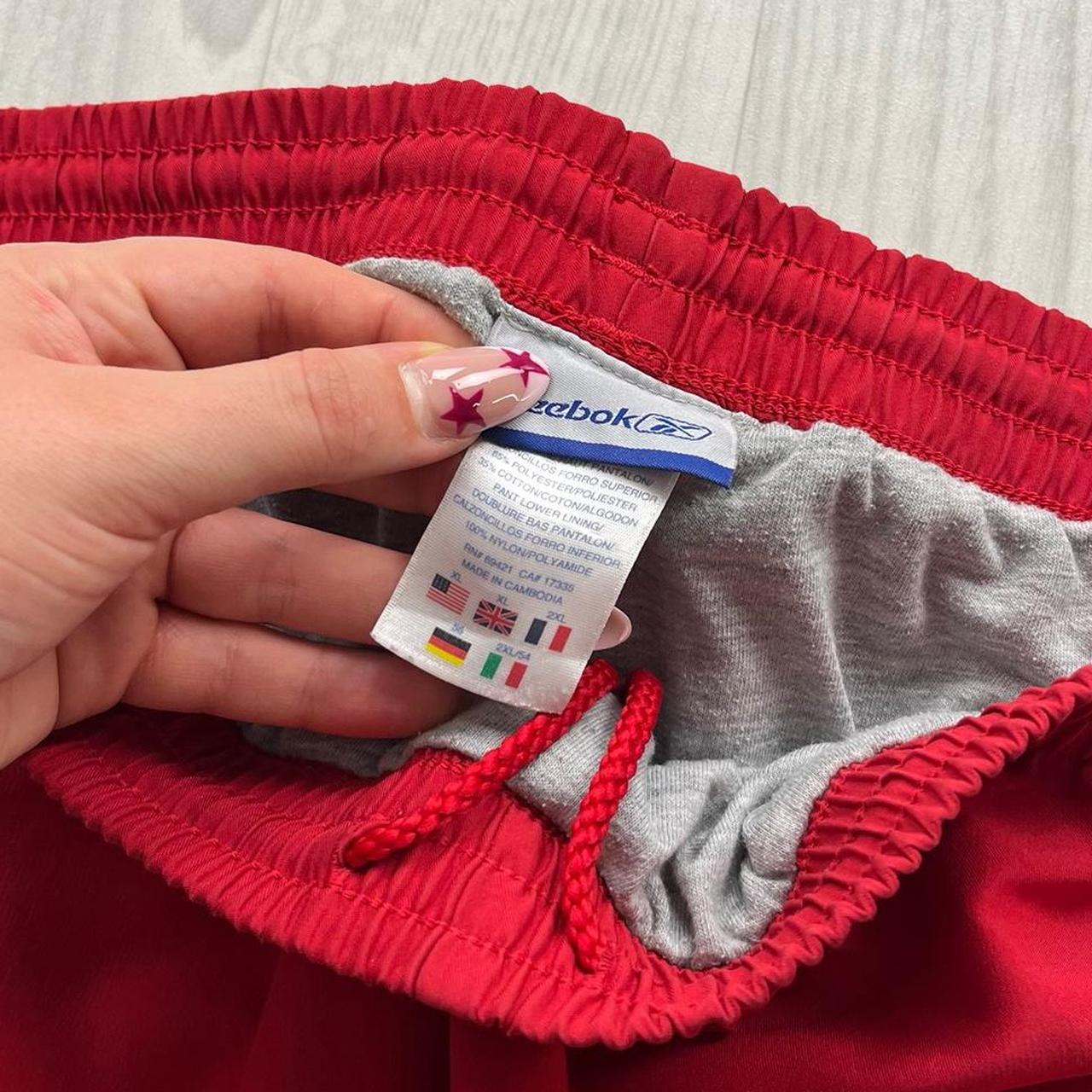 VINTAGE Y2K REEBOK WIDE LEG TRACKSUIT BOTTOMS RED