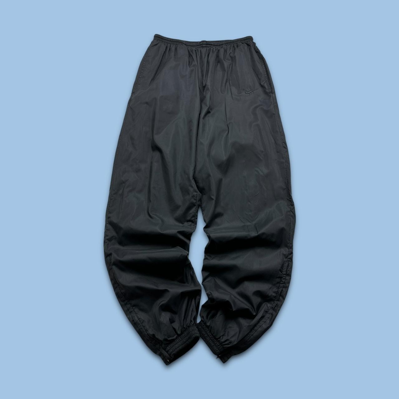 VINTAGE 90s NIKE BAGGY TRACKSUIT BOTTOMS BLACK