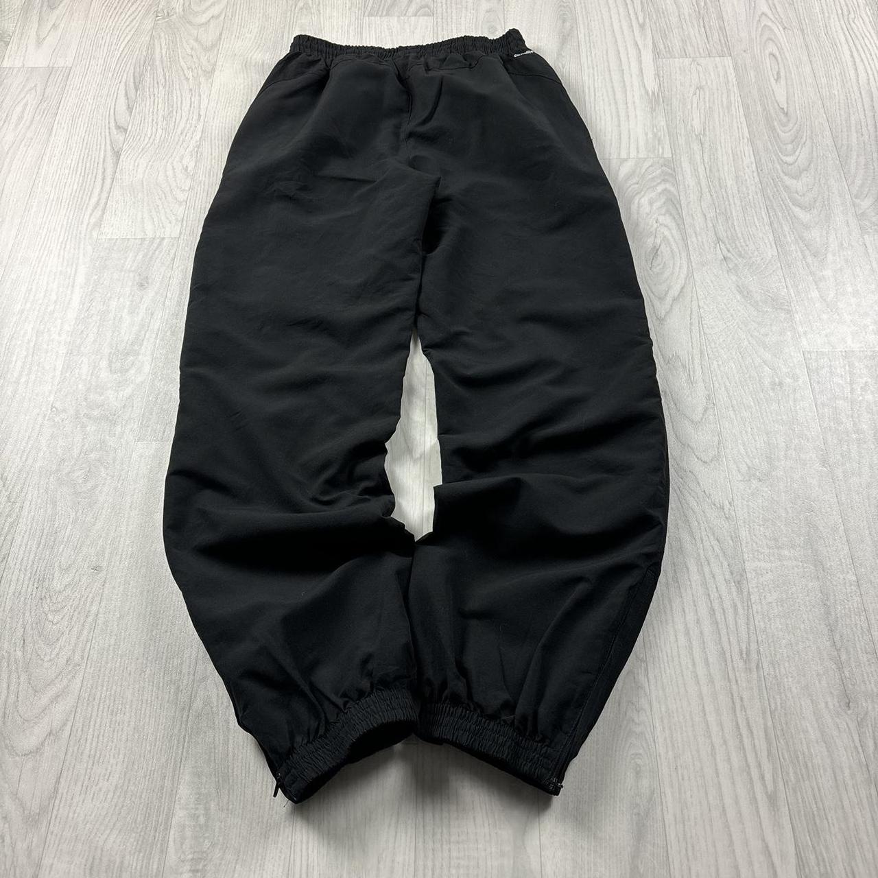ADIDAS STRAIGHT LEG BAGGY TRACKSUIT BOTTOMS BLACK