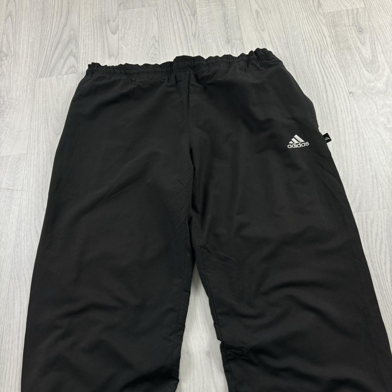 VINTAGE 90s ADIDAS BAGGY TRACKSUIT BOTTOMS BLACK