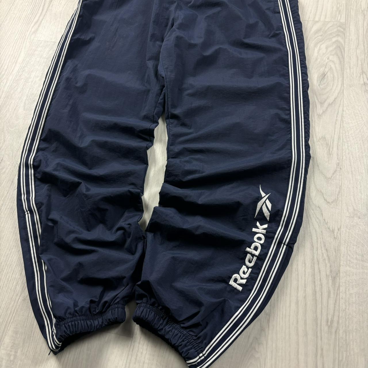 VINTAGE Y2K REEBOKBAGGY TRACKSUIT BOTTOMS NAVY