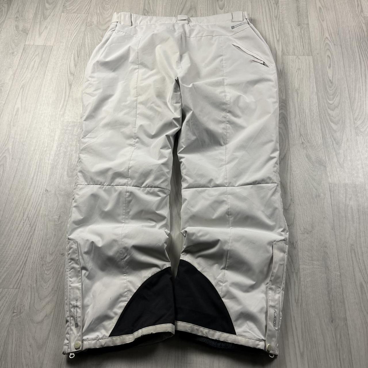 VINTAGE Y2K MOUNTAIN WAREHOUSE BAGGY SKI PANTS SALOPETTES WHITE