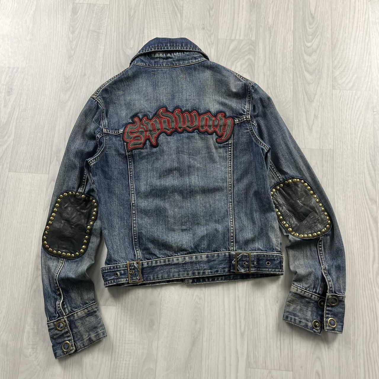 VINTAGE Y2K EMBROIDERED HIP HOP DENIM JACKET BLUE