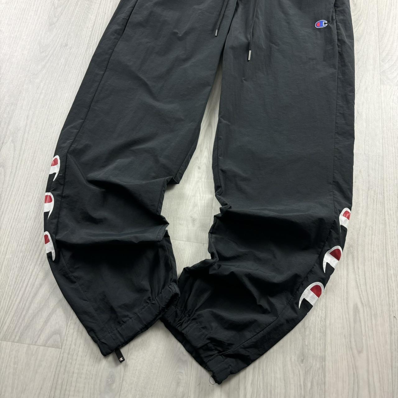VINTAGE Y2K CHAMPION BAGGY TRACKSUIT BOTTOMS BLACK