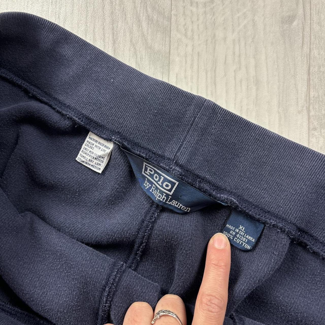 VINTAGE Y2K POLO RALPH LAUREN BAGGY COTTON SWEATPANTS NAVY
