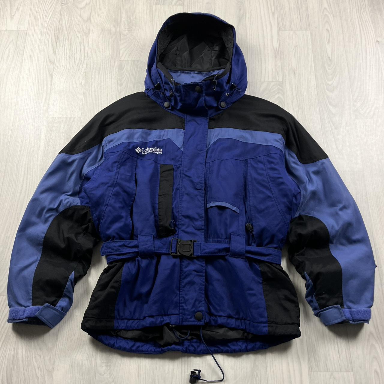VINTAGE 00s COLUMBIA TECHNICAL HOODED SKI JACKET BLUE