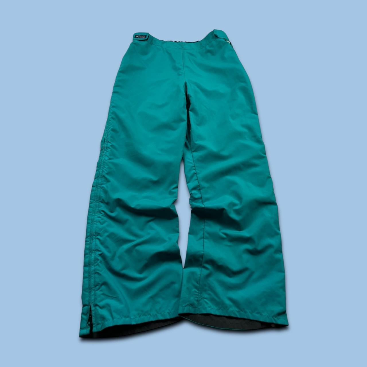 VINTAGE Y2K COLUMBIA BAGGY SKI PANTS SALOPETTES GREEN