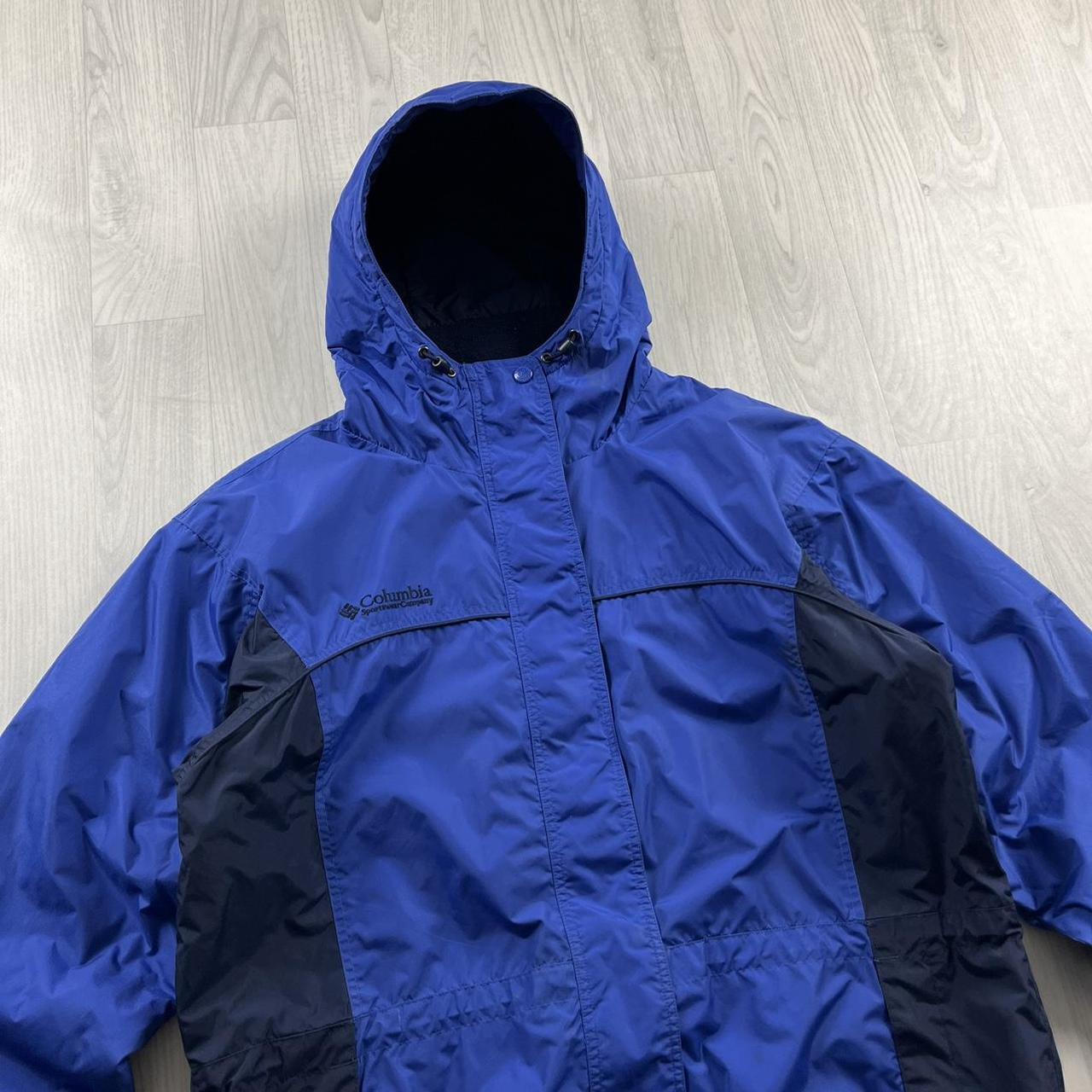 VINTAGE 00s COLUMBIA TECHNICAL HOODED HEAVY JACKET BLUE