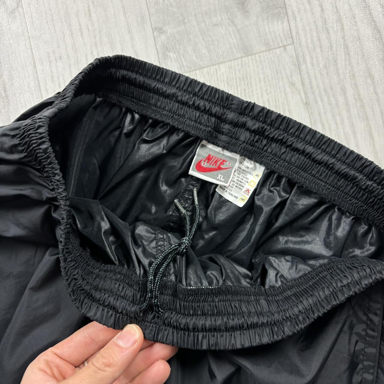VINTAGE 90s NIKE BAGGY SHELL TRACKSUIT BOTTOMS BLACK