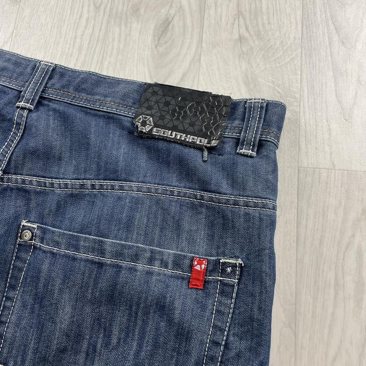 VINTAGE SOUTHPOLE BAGGY LOOSE SKATER HIP HOP JORTS NAVY (38w)