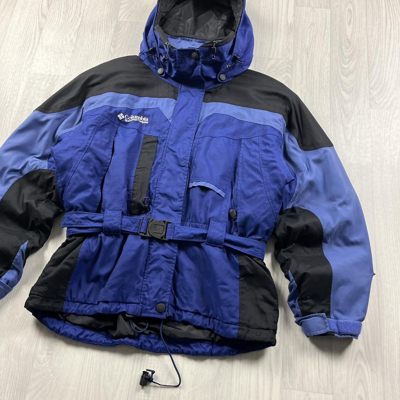 VINTAGE 00s COLUMBIA TECHNICAL HOODED SKI JACKET BLUE