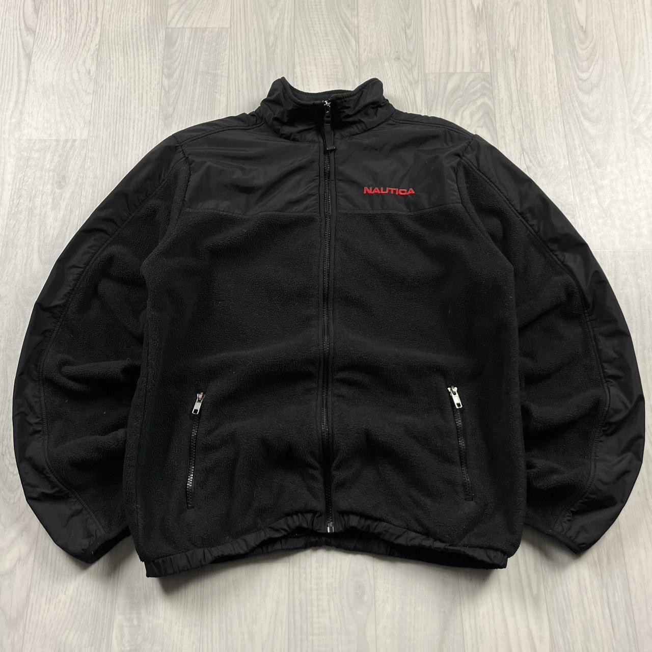 VINTAGE Y2K NAUTICA ZIP UP TECHNICAL FLEECE BLACK
